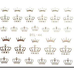 Nail Art Silver Crowns DTL44