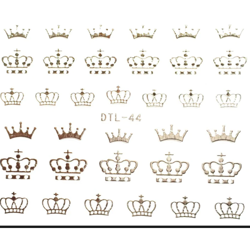 Nail Art Silver Crowns DTL44