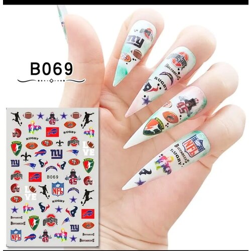 Nail Art NFL Stickers B069 Nail Art NFL Stickers B069