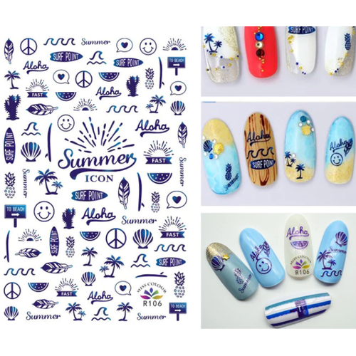 Nail Art Summer Vibes stickers R106