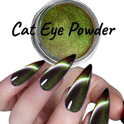 Nail Art 9D Cat Eye Pigment Powder (Yellow-Green) Nail Art 9D Cat Eye Pigment Powder (Yellow-Green)