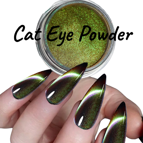 Nail Art 9D Cat Eye Pigment Powder (Yellow-Green)