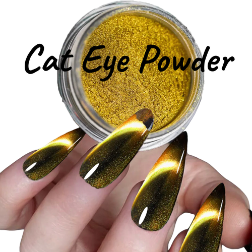 Nail Art 9D Cat Eye Pigment Powder (Gold-Orange)