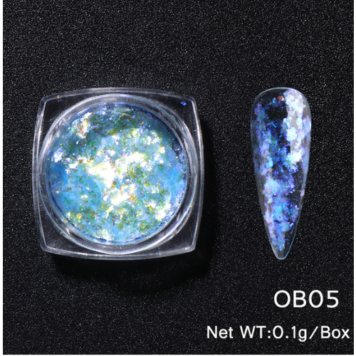 wholesale Iridescent Light Blue Flakes OB05