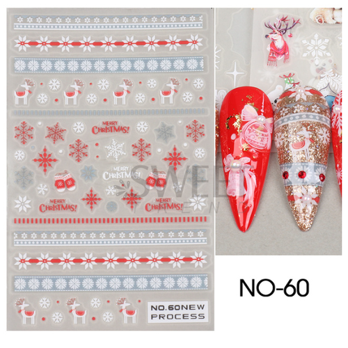 Nail Art Christmas stickers N0-60