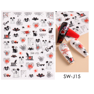 Nail Art Mickey Halloween Stickers SW-J15