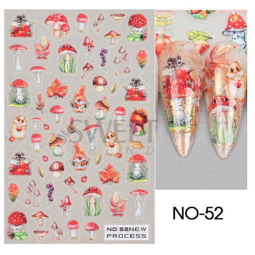 Nail Art Fall Stickers No-52 Nail Art Fall Stickers No-52