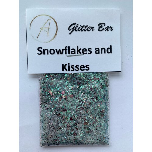 Nail Art Packaged Glitter Snowflakes and Kisses