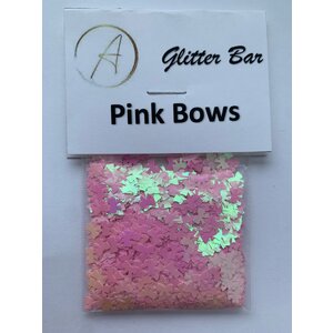 Nail Art Packaged Glitter Pink Bows