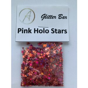 Nail Art Packaged Pink Holo Stars