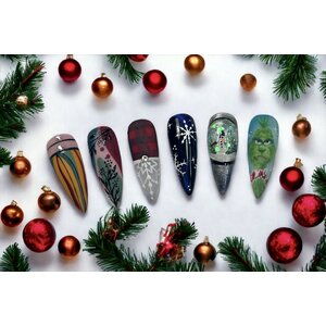 Absolute Gel System Mixed Media Christmas/Winter Nail Art Class