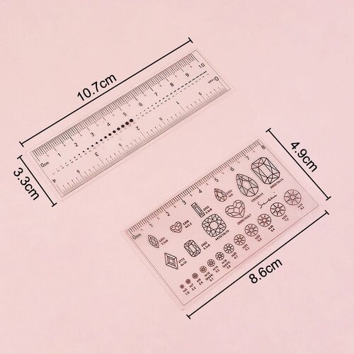 wholesale Nail ruler 2 pcs