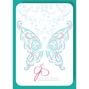 Clear Jelly Stamper Canada Credit Card Style Scraper- Flexible (Butterfly)