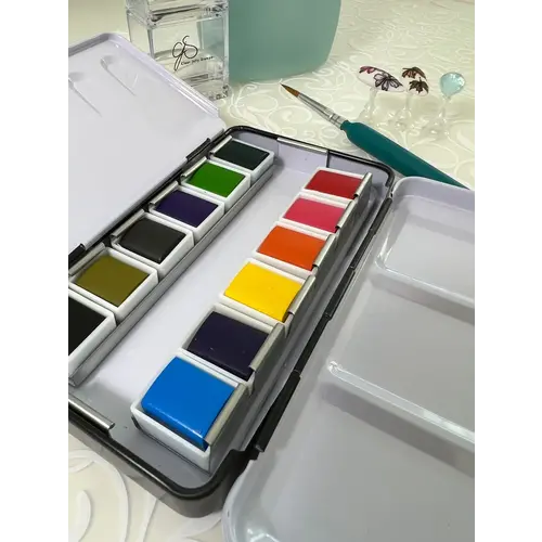 Clear Jelly Stamper Canada Watercolor Paints - Primaries (12 colors) Clear Jelly Stamper Canada Watercolor Paints - Primaries (12 colors)