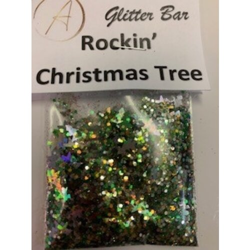Nail Art Packaged Glitter Rockin' Christmas Tree
