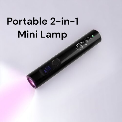 Absolute Gel System (Black) Pro Portable 2-in1 Mini Lamp with Sensor