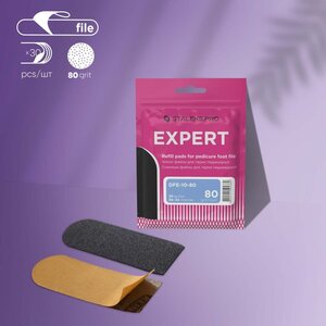 Staleks DFE-10-80 Refill pads for pedicure foot file Staleks Pro Expert 10, 80 grit