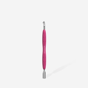 Staleks PQ-10/4.2 Manicure pusher with silicone handle “Gummy” UNIQ 10 TYPE 4.2 (narrow rounded pusher + bent blade)