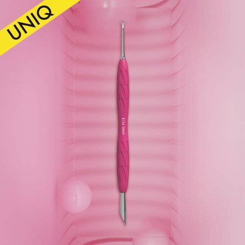 Staleks PQ-11/2 Manicure pusher with silicone handle “Gummy” UNIQ 11 TYPE 2 (slanted pusher + ring)