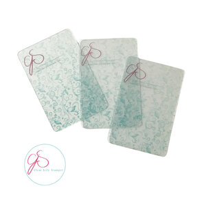 Clear Jelly Stamper Canada Credit Card Style Scraper- Teal Firm (3 pack)