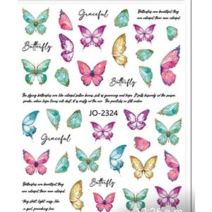 Atlantic Nail Supply Butterfly Stickers JO-2324