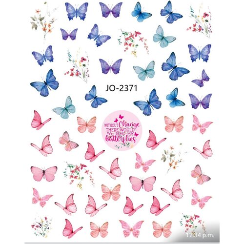 Atlantic Nail Supply Butterfly Stickers JO-2371