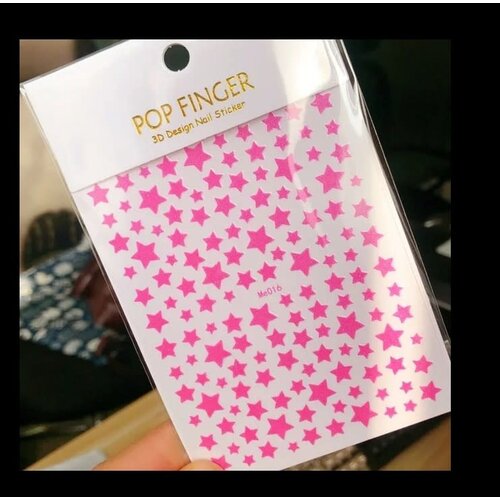 Atlantic Nail Supply Pink Star stickers Me016