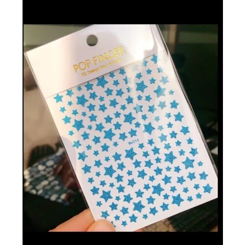 Atlantic Nail Supply Blue Star stickers Me016