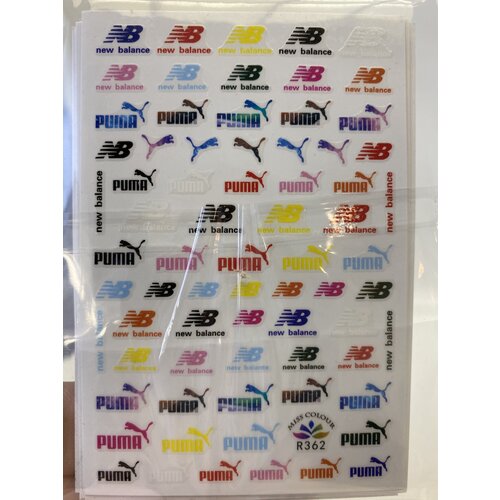 Nail Art Designer NB/Puma rainbow stickers