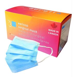 Golden Devon Disposable Masks Level 3 Surgical 3ply, 50 pk (made in Canada)