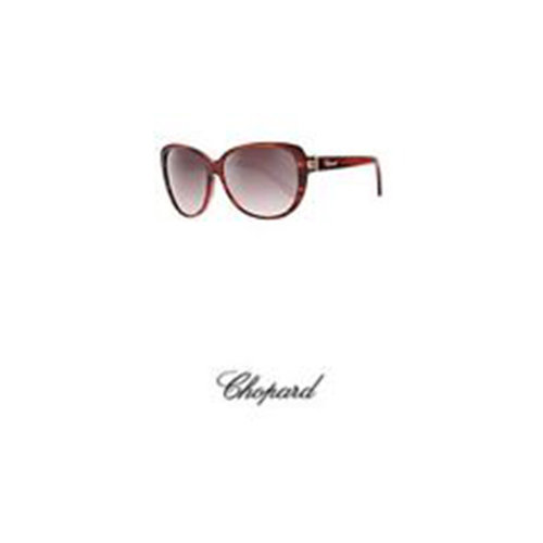 Chopard Brown & Gold Oval Jeweled Sunglasses Chopard Brown & Gold Oval Jeweled Sunglasses
