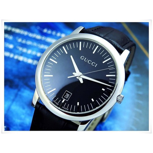 Gucci 5600M Black Dial Date Stainless Steel Quartz Gucci 5600M Black Dial Date Stainless Steel Quartz