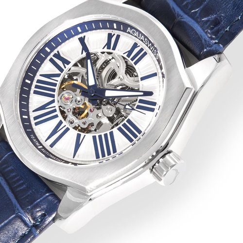 Aqua Swiss Men's 30GA004 Blue/ Silver Legend Automatic Watch Aqua Swiss Men's 30GA004 Blue/ Silver Legend Automatic Watch