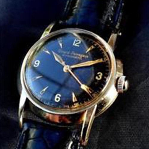 Girard-Perregaux Classic 1952 Vintage Gyromatic - Black Dial with Gold Case, Hands, and Numbers Girard-Perregaux Classic 1952 Vintage Gyromatic - Black Dial with Gold Case, Hands, and Numbers