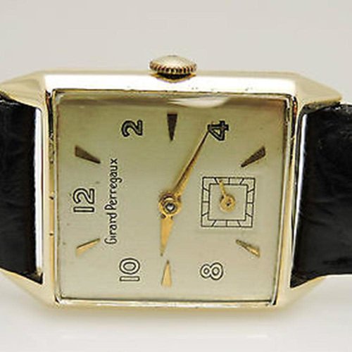 Girard-Perregaux Circa 1940 14kt. Yellow Gold Square Dial Watch Girard-Perregaux Circa 1940 14kt. Yellow Gold Square Dial Watch