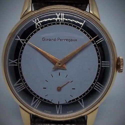 Girard-Perregaux 1942 Watch with Dark Blue and Light Blue Two-Tone Dial - 36mm - Gold Hands and Case Girard-Perregaux 1942 Watch with Dark Blue and Light Blue Two-Tone Dial - 36mm - Gold Hands and Case