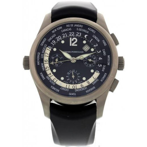 Girard-Perregaux World Time WW.TC Titanium Watch with Rubber Strap Girard-Perregaux World Time WW.TC Titanium Watch with Rubber Strap