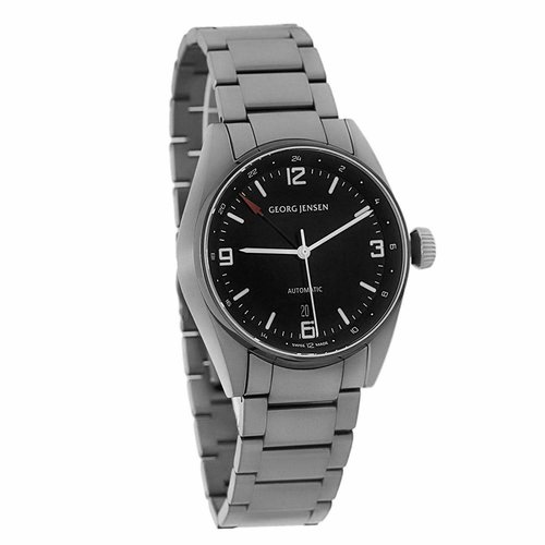 Georg Jensen Delta Men's Automatic Dual Time GMT Watch Swiss Made Georg Jensen Delta Men's Automatic Dual Time GMT Watch Swiss Made