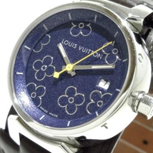 Louis Vuitton Ladies Diamond Tambour with Leather Band Louis Vuitton Ladies Diamond Tambour with Leather Band