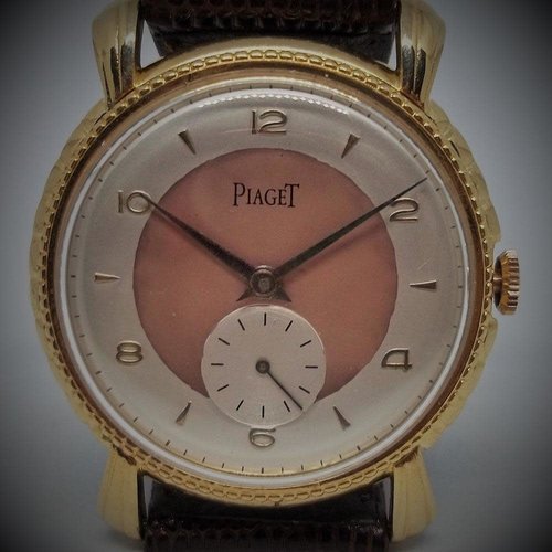 Piaget Stunning 1945 Watch with Two-Tone Dial and Gold Filled Case Piaget Stunning 1945 Watch with Two-Tone Dial and Gold Filled Case