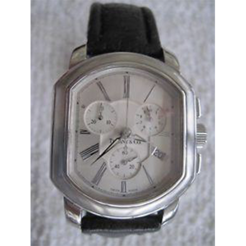 Tiffany & Co. Mark Coupe Chronograph Men's SS Watch with Silver Gray Dial Tiffany & Co. Mark Coupe Chronograph Men's SS Watch with Silver Gray Dial