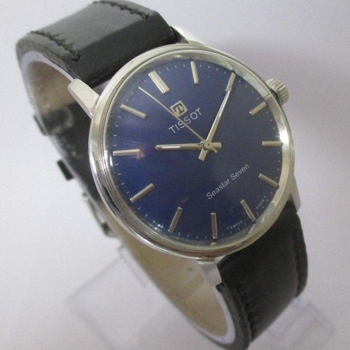 Tissot Vintage Seastar Seven Watch with Stunning Blue Dial Tissot Vintage Seastar Seven Watch with Stunning Blue Dial