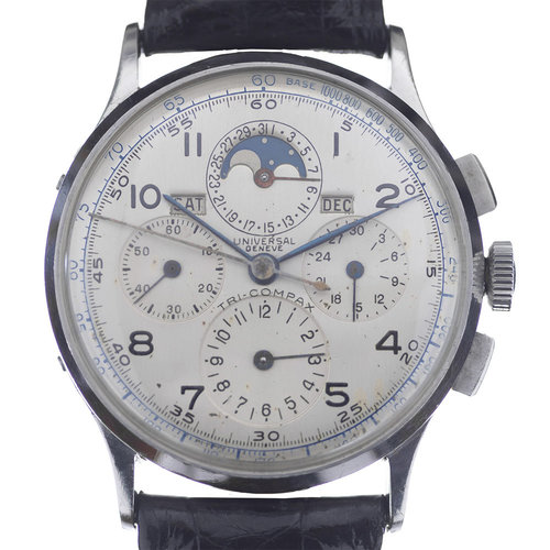 Universal Genève 1940's Tri-compax s/s Moonphase Chronograph Universal Genève 1940's Tri-compax s/s Moonphase Chronograph