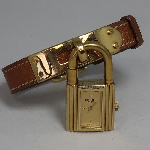 Hermès The Famous Hermès Kelly Watch - Brown Leather & Gold Hermès The Famous Hermès Kelly Watch - Brown Leather & Gold
