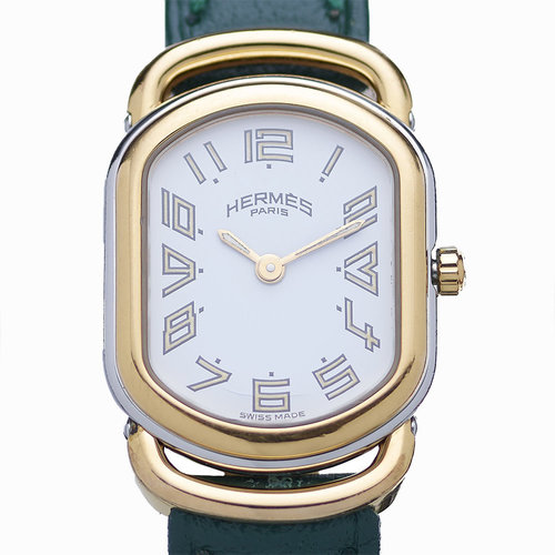 Hermès Authentic Hermes Rallye White Dial Leather Quartz Ladies Hermès Authentic Hermes Rallye White Dial Leather Quartz Ladies