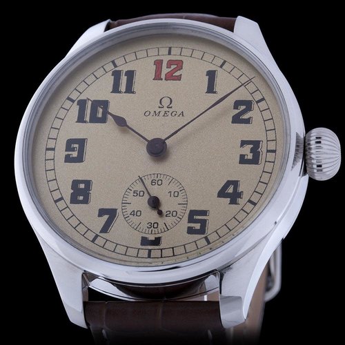 Omega Pre-1920 Swiss Made Signed Movement with New Dial & Case Omega Pre-1920 Swiss Made Signed Movement with New Dial & Case