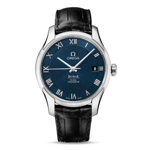 Omega De Ville Automatic Steel Mens Strap Watch Blue Dial Omega De Ville Automatic Steel Mens Strap Watch Blue Dial