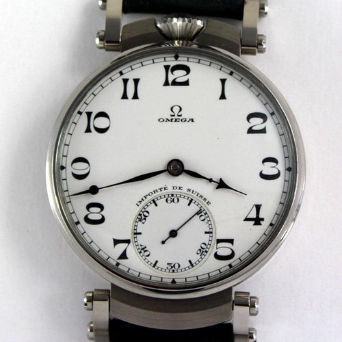 Omega Superb Movement Circa 1925 - Signed and Numbered Jumbo Art Deco Style Swiss Wrist Watch Omega Superb Movement Circa 1925 - Signed and Numbered Jumbo Art Deco Style Swiss Wrist Watch