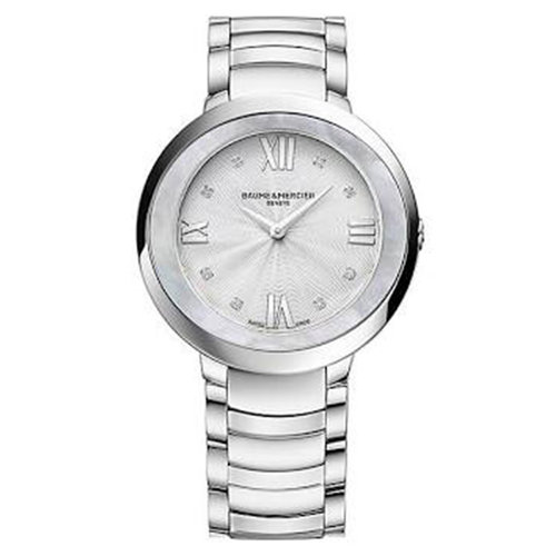 Baume & Mercier Promesse Diamond Watch High Polish Steel 30mm Baume & Mercier Promesse Diamond Watch High Polish Steel 30mm