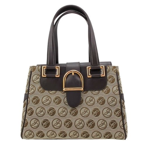 Chopard Praga Classica Mini Brown Canvas & Leather Handbag Chopard Praga Classica Mini Brown Canvas & Leather Handbag